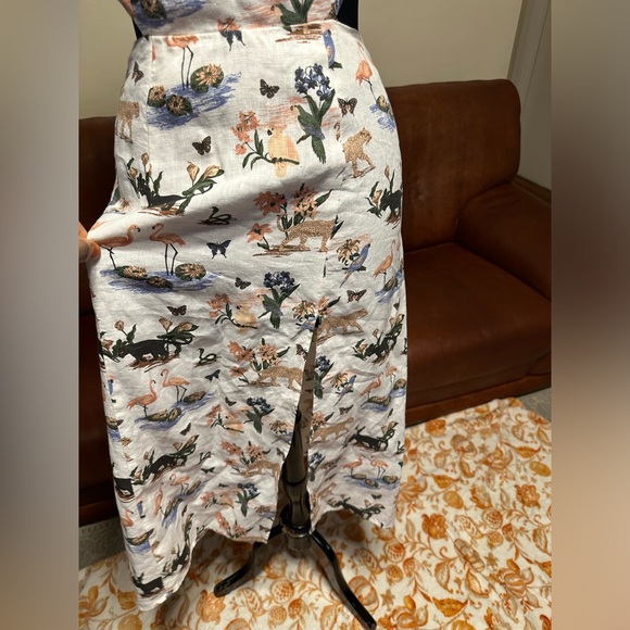 REFORMATION JANEIRO  SAFARI MIDI CUTE OUTBACK 100% LINEN DRESS SIZE 6 - Picture 8 of 16